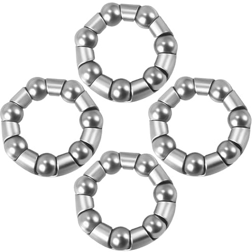 Uqezagpa 4 rodamientos de bolas universales para bicicleta, horquilla delantera, bolas enjauladas, rodamientos de carreras para bielas de buje, accesorios de bicicleta, universales duraderos