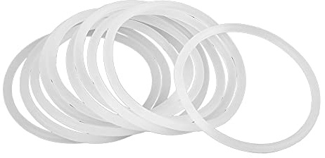 sourcing map 10Stk. Silikon O-Ringe 55mm OD 48.8mm ID 3.1mm Breite Weiß | VMQ Dichtung, Für Kompressor Ventile Rohr Reparatur