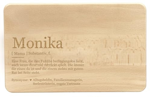LAUBLUST Frühstücksbrettchen mit Gravur Personalisiert - Lexikon: Das ist Mama - Geschenk Mutter | 24x15cm, Holz FSC®