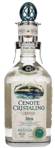 CENOTE CRISTALINO Tequila Añejo 100% Agave Azul 40,00% 0,70 Liter
