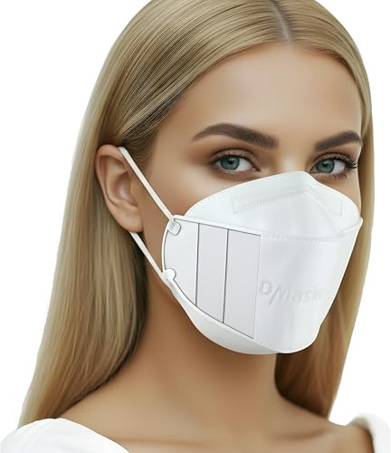 faciemF, 25x Mascarillas FFP2 Blanco | protector bucal | protección respiratoria | respirador | Amigable con la piel - Transpirabl | EN 149:2001+A:2009, CE 2233 GEPTEST