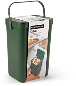 Perfetto Mülleimer/organischer Abfall zum Aufhängen, Gino, 12 l, Waldgrün