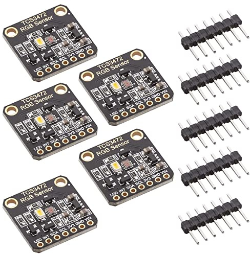 AZDelivery 5 x TCS34725 RGB Modul Low Power Blocking Infrarot Filter Farberkennung DIY-Kit Elektronische Leiterplatte Hochempfindliches Modul Kompatibel mit Arduino