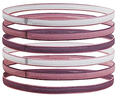 Under Armour Damen UA Mini Headbands (6pk) Pack elastische Haarbänder, rutschfeste Stirnbänder für Frauen im praktischen 6er-Set, Schwarz (Black/Tropic Pink/White (002), Einheitsgröße