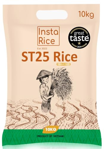 Insta Rice ST25 | Vietnamese Fragrant Rice 10kg | Great Taste Award Winner | Premium Long Grain | Direct from Mekong Delta