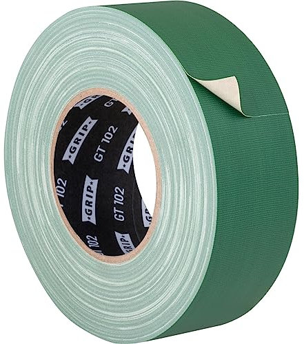 GRIP Eventbasics Gaffa Tape matt GT 102 | 50 mm x 50 m | Gewebeband ablösbar bis zu 3 Wochen | reflexionsfrei | schonendes Klebstoffsystem - grün