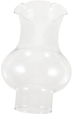 EXCEART Glas Lampenschirm Petroleumlampe Kamin Vintage Stil