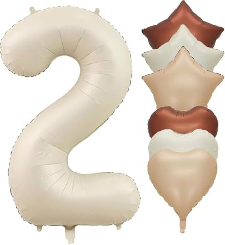 Palloncino compleanno 2 anni – Decorazione elio Happy Birthday con numero 2 gonfiabile