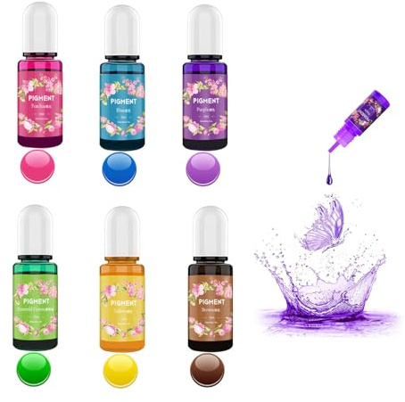Farbe für kerzenwachs, Kerzenwachs Farbe, 6 Farben Kerzenfarbe, Kerzenfarben für die Kerzenherstellung, für Sojawachs Bienenwachs Wachs für Kerzen, Kerzen Wachs Färben für DIY