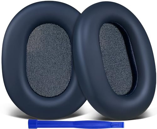 SOULWIT Proteinleder Ersatzpolster Ersatz Ohrpolster für Sony WH-1000XM5 (WH1000XM5) Kopfhörer mit Geräuschunterdrückung, Ohrpolsterkissen mit geräuschisolierendem Memory-Schaum, zusätzliche Dicke