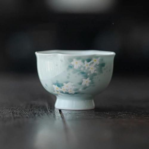 YOGAYE Porcelana China Pintada a Mano Gaiwan para té Verde, sopera con Tapa, Juego de té de Kung Fu, tazones, Chawan