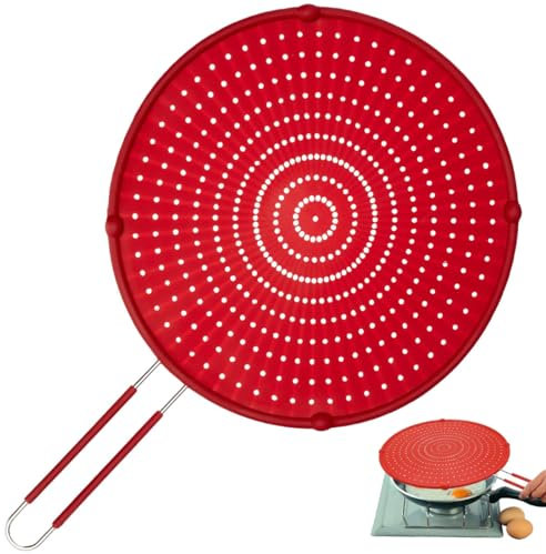 Silicone Splatter Screen for Frying Pan 13”,Grease Splatter Guards for Frying,Oil Splatter Splash Guard,Heat- Resistant Spatter Shield Frying for Cooking and Baking
