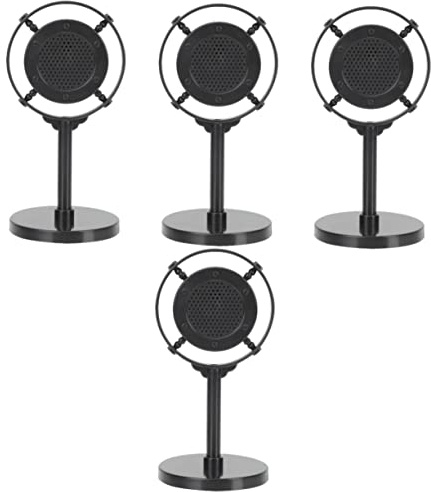 ibasenice 4pcs Retro Microphone Prop Vintage Microphone Toy for Stage Costume Party Decor Home Supplies Party Props