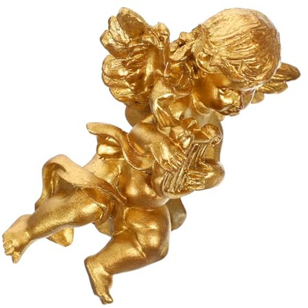 Amosfun Niedliche Engelsfigur Zur Dekoration für Zuhause Wandengel Statue Aus Kunstharz Basteln für Wohnzimmer