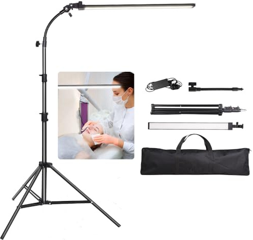 GSKAIWEN Fotostudio LED-Beleuchtungsset Video Handheld-Wand Beauty Licht | Verstellbares Stab-Set mit Lichtständer-Tasche, flexiblem Schlauch für Live-Streaming, Tattoo, Porträt und Produktfotografie