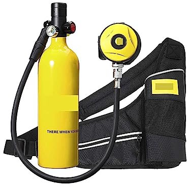 Bouteille de plongée pour plongeur Mini cylindre de plongée 1L, pompe à main de réservoir d'air de respirateur de plongée for l'équipement de plongée en apnée, équipement de plongée Équipement de plon
