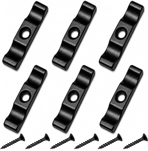 50mm (2 Inch) Black Turn Buttons with Screws - Pack of 6 | Durable metal thumb catches for shed doors, gates, rabbit hutches and cabinets