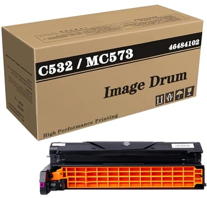 UEKSLL C532 46484104 46484103 46484102 46484101 Image Drum Replacement Compatible for OKI C532dn C542dn MC573dn MC563dn Printer, High Yield 30,000 Pages Magenta