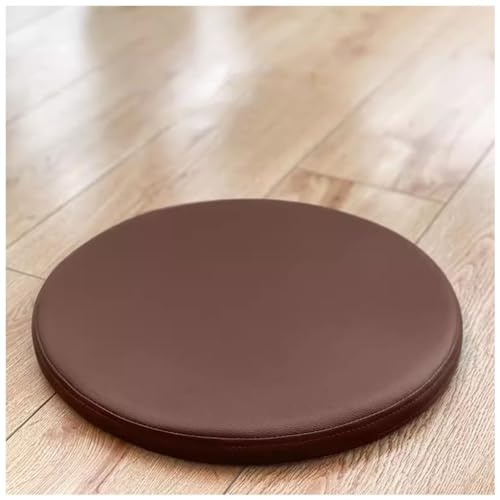 IJQXLA 35 * 35cm Sitzkissen Rund PU-Leder Wasserfest Sitzpolster Memory Schaum Stuhlkissen für Barstuhl Barhocker Sessel Stuhle Bank Kissen Sitzauflage Auflage