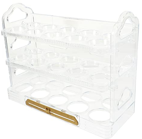 HOMSFOU Huevera Huevera Organizador Minicontenedor Para Refrigerador Rejilla Huevos Escritorio Reutilizable Estante Huevos Contenedor Refrigerador Rejilla