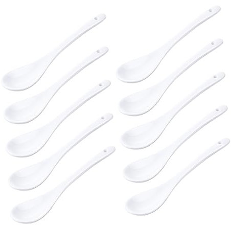 DECHOUS 10pezzi Cucchiai in Ceramica Per Mescolare Cucchiai Per Zuppa Per Uso Domestico Per Latte Per Bevande Per Porridge Di Da Tè