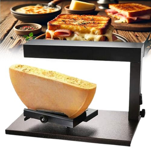 Raclette Cheese Melter, Electric Raclette Cheese Grill Melter with Double Heating Area, Rapid Heating Raclette Grill Tradicional Raclette Melting Machine Cheese Heater,Odd