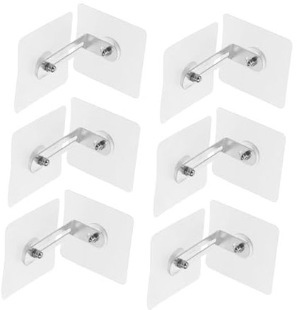EXHUMKY 6pcs Heavy-Duty Furniture Wall Anchors Adhesive Hooks for Cabinet Bookshelf Dresser -Over Prevention Home Protection
