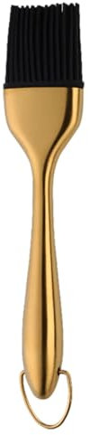 Pennello da pasticceria, spazzola rimovibile in silicone, in acciaio inossidabile/silicone, resistente al calore e durevole, utensile da cucina per barbecue, cottura, ideale per uso culinario