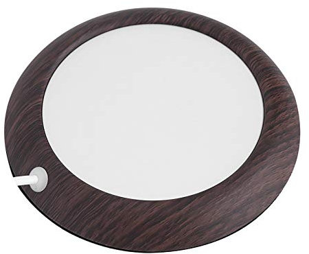 Tasse USB Tasse Chauffante Chauffage de Boisse de Boisson, Taille Compacte, 80 ℃ Réchauffement, adapté à la en Acier Inoxydable, en Verre (Grain de Noyer Profond)