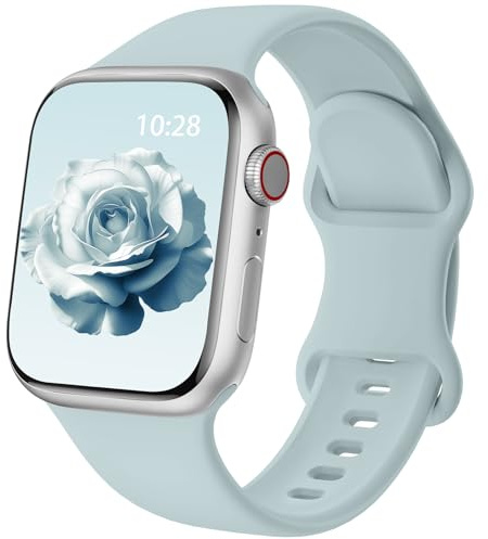 Silicone Sport Strap Compatible with Apple Watch Straps 44mm 45mm 46mm 49mm | Soft and Breathable for Women Men,Waterproof Replacement Bands for iWatch Series 11 10 9 8 7 6 5 4 3 2 1 SE Ultra,Succulent
