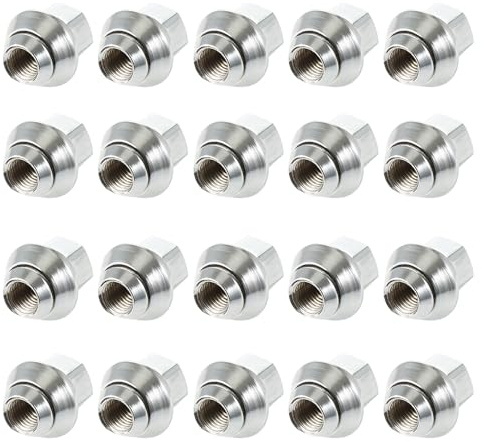 GEAREVER 20 Radmuttern M12x1,5 Fit für Ford Focus Fiesta Mondeo | Sechskantbolzen 28mm, Radbolzen, C-Max B-Max Transit Orion Fusion KA, geschlossen, Aluminium, korrosionsbeständig, 20 Stück