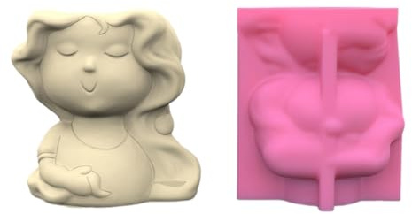 Creativo Sweetheart Girl Planter Vaso Stampo Flessibile Silicone Stampo per Gesso e Calcestruzzo Ornamento Stampi Calcestruzzo