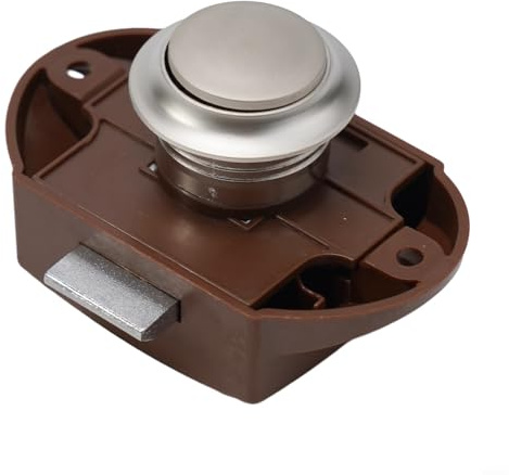 Yuanpgky Verrou à bouton-poussoir pour tiroir, placard, armoire, camping-car, caravane, bateau, yacht, camping-car, boîtier de verrouillage en ABS