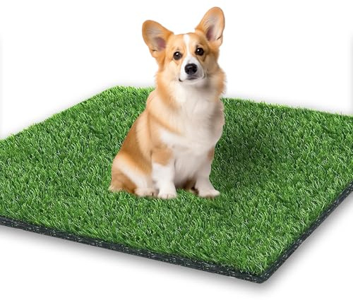 MEETOZ 80 * 100CM Artificial Grass Rug Turf for Dogs Pee Tray Fake Grass Mat for Professional Dog Training Floor Protection Puppy Potty Trainer Replacement Dog Grass Pad for Indoor and Outdoor