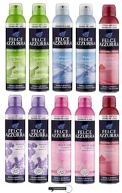 Felce Azzurra Set Spray Ambiente, 250 ml, 10 Pezzi, Vari Profumi + Italy Shop Portachiavi Gratis