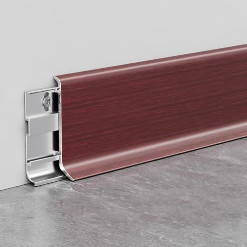 Battiscopa In Alluminio, 125 Cm* 4 Pezzi Profilo Per Bordi Di Pavimenti In Laminato Transizioni Eleganti Tra Pareti E Pavimenti In Spazi Abitativi E Uffici(A)