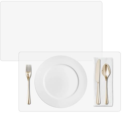 4 Pcs Translucent Silicone Mat for Worktops 40×30cm Heat-Resistant Non-Slip Placemat Sheet Small Silicone Mats for Crafts Resin Mat Clear for Kitchen Baking Pastry, Table,Jewelry,Crafts