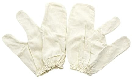 Garshana Handschuhe aus Rohseide, Massagehandschuhe für ayurvedisches Trockenbürsten, Bad, Schrubben, Dusche, wiederverwendbarer Peeling-Handschuh mit elastischem Armband, 2 Stück