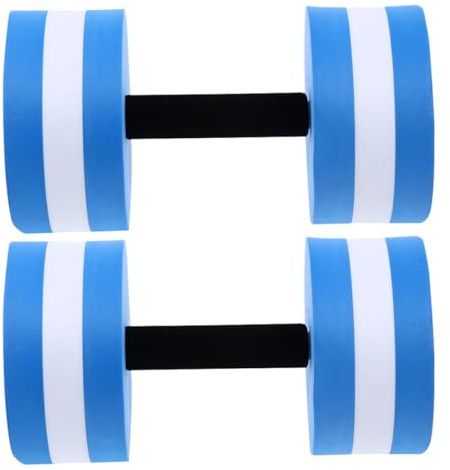 JHKNNK Mancuernas de Espuma EVA para Aeróbic Acuático y Entrenamiento en Piscina 2 Piezas Azul Equipo Fitness para Adultos Ejercicios en Agua