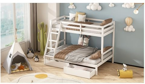 PIONEER TRIPLE BUNK BED KIDS BEDS ADULTS BEDS IN WHITE BUNK BED FOR KIDS