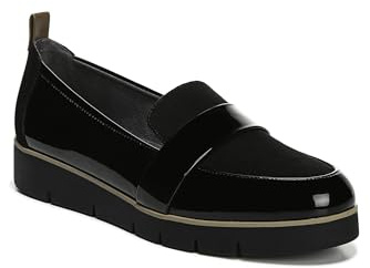Dr. Scholl's Women's Webster Loafer, Black Patent/Microfiber, 7.5 UK