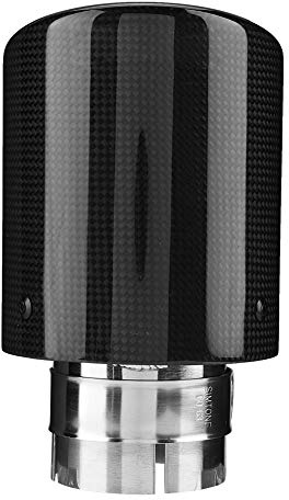 sportauspuff Auto Auspuffrohr, endrohr edelstahl auspuff sound booster Carbon Style Auto Modifiziert Single Outlet Auspuffrohr Schalldämpfer exhaust Tip Tail Throat 63-101mm