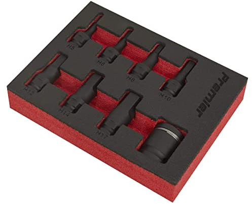 *10D* Sealey AK5620 8pc 3/8 Sq & 1/2 Sq Drive Hex/Allen Key Impact Socket Bit Set