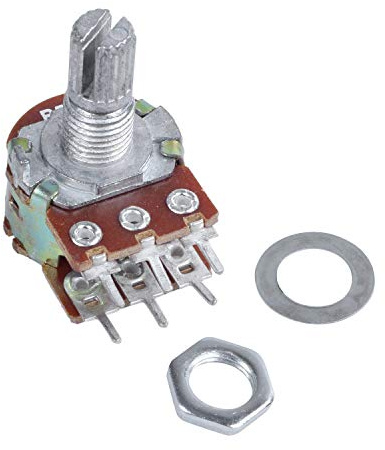 Cuasting 1 pz Argento Metallo B50K 50K ohm 6-pin Trim Potenziometro 3,8 * 2,8 * 1,7 centimetri