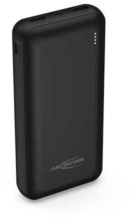 ANSMANN Powerbank 20000mAh – 2-Port Power Bank mit LED Statusanzeige - externer Akku mit 2.1A, tragbares Ladegerät kompatibel mit Apple iPhone, iPad, Samsung, Huawei, Xiaomi, etc
