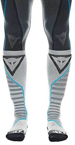 Dainese Dry Long Socks, Calze Lunghe Moto, per Uomo e Donna, Nero/Blu, 4547