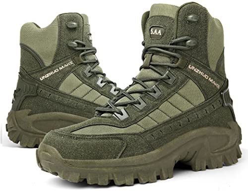 5.AA B2100 Shoe Straps Militärstiefel mit seitlichem Reißverschluss Wanderhalbschuhe Grün 46EU