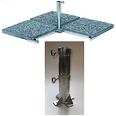 Duo - Masterholder holly NEU - STABIELO SICHERHEITS STAHL STÄNDER 4 mm für 50 x 50 cm Beton Platten Schirmständer für Schirmstöcke bis 60 mm Ø - Made in Baden Württemberg
