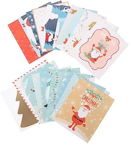 Amosfun 3sätze Weihnachtliche Glückwunschkarten Kreative Scratch-off Karten Mit Aufklebern Für Weihnachtswünsche Bastelprojekte Und Sicher Für