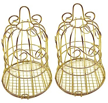 DECHOUS Lot De 6 Boîtes À Bonbons De Mariage En Fer De Style Européen Creuses En Forme De Cloche Pour Fournitures De Fête